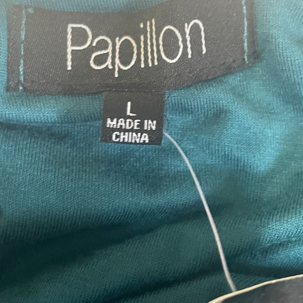 Papillon Tulip Hem Teal Dress Large Sleeveless - Picture 4 of 9